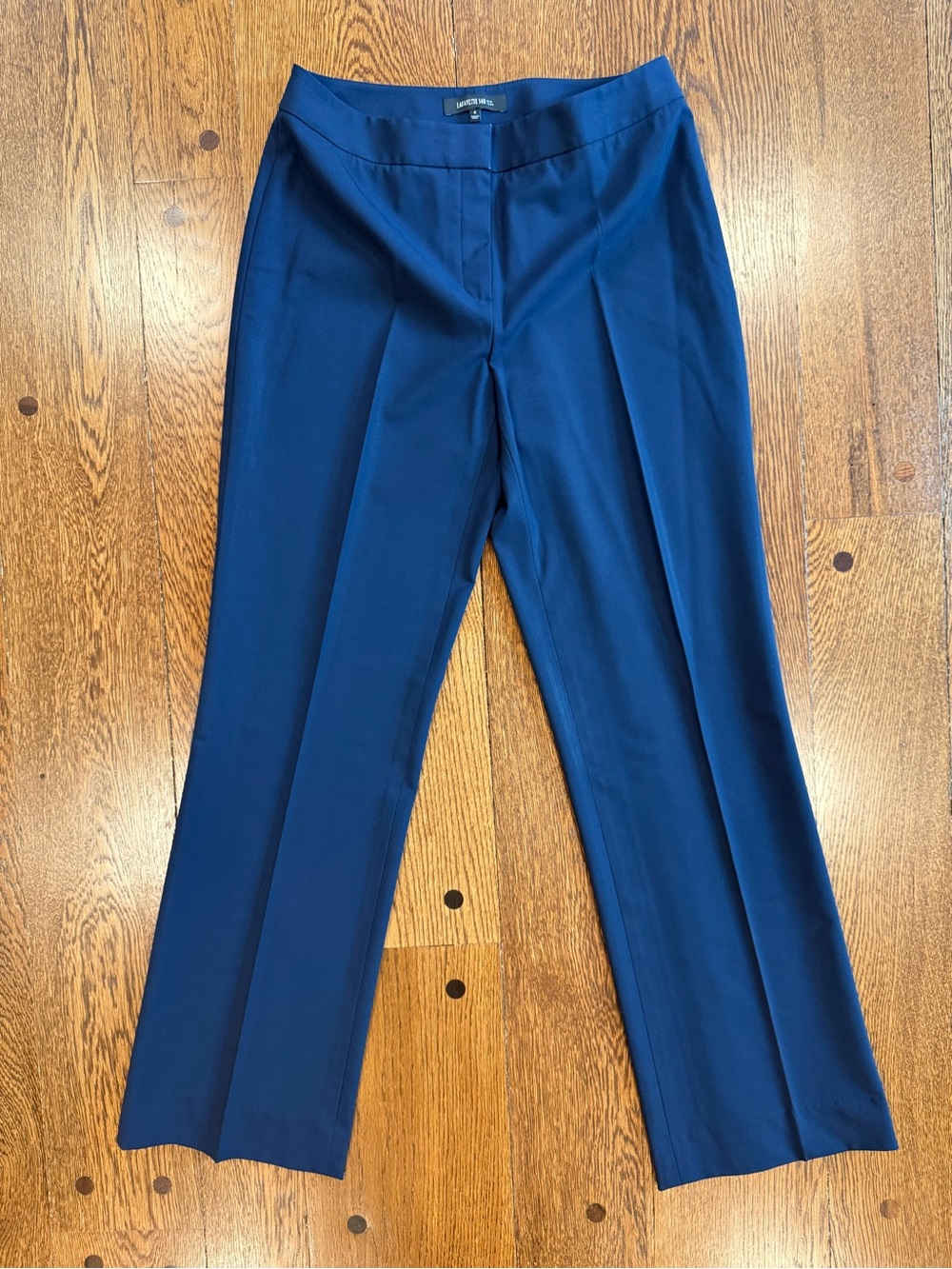 Lafayette 148 Navy Virgin Wool Stretch Dress Pants Size 4
